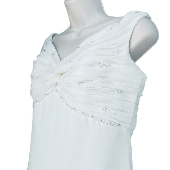 PRONOVIAS You Wedding Gown w/ Train Button Back Beaded Off Shoulders - Picture 7 of 15